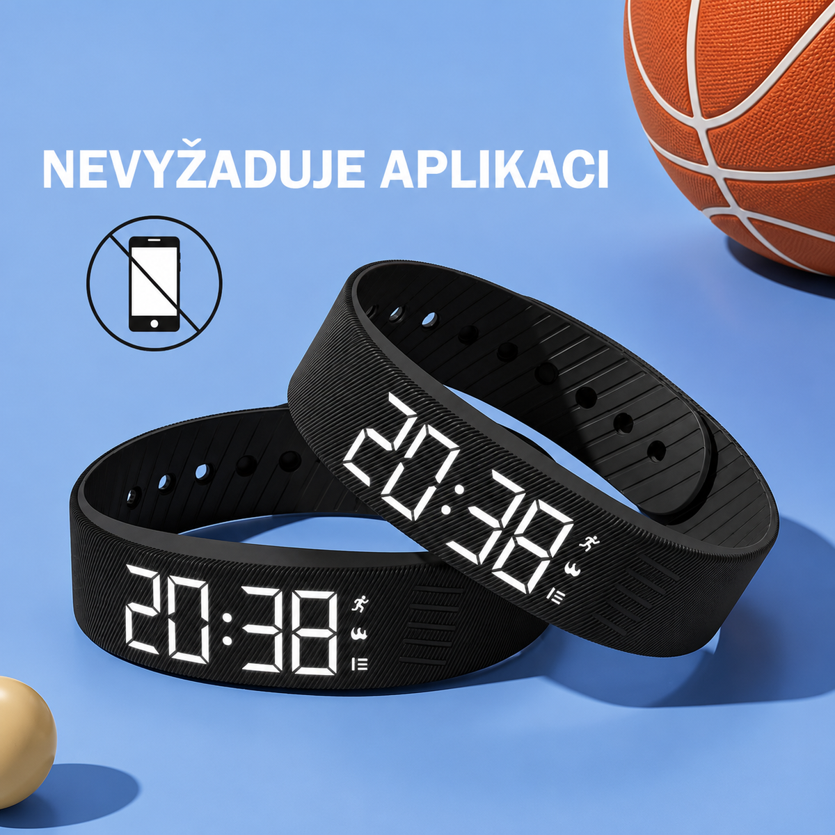 Multifunkční elektronické unisex hodinky
