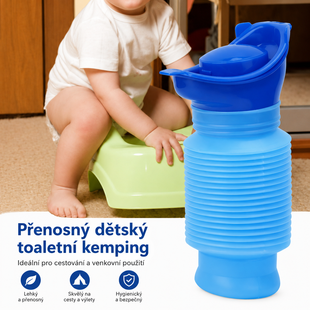 Přenosný pisoár 1000 ml pro ženy a muže