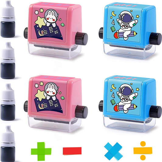 Razítko pro procvičování aritmetických operací (sada 4 kusů - sčítání, odčítání, násobení a dělení)