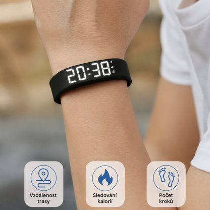 Multifunkční elektronické unisex hodinky