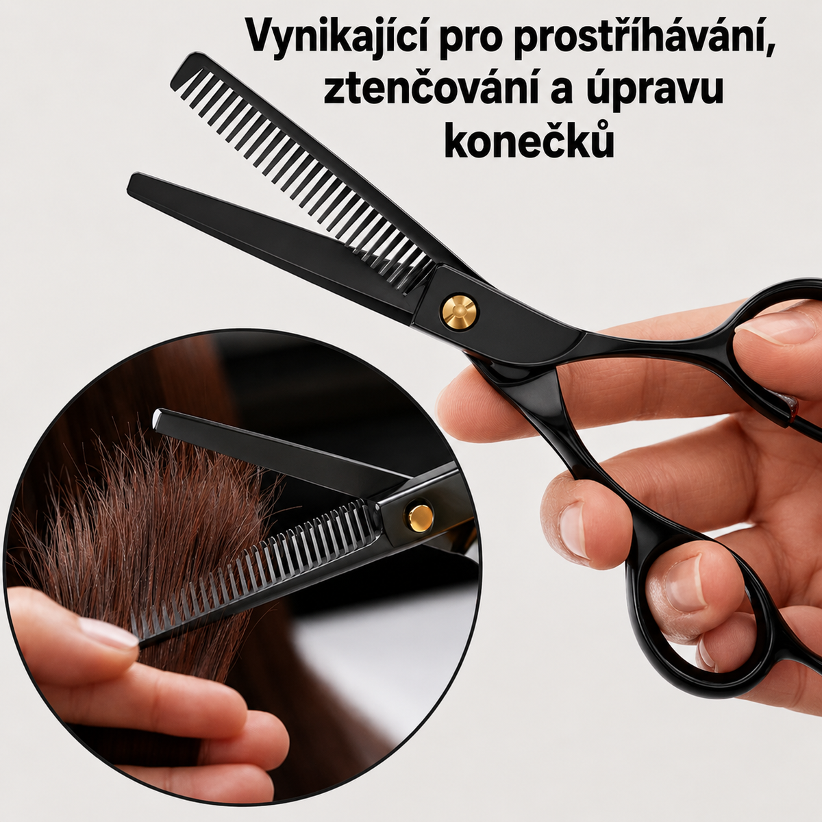 Profesionální stříhací a efilační nůžky - sada 11 kusů