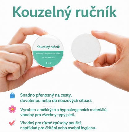 Sada 5 bobtnajících velkých ručníků