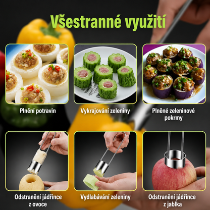 Vykrajovač jádřinců z nerezové oceli