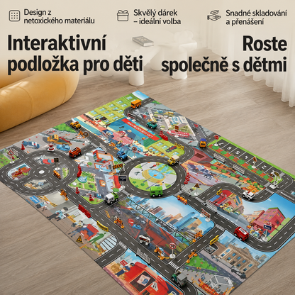 Hrací podložka s městskou tématikou