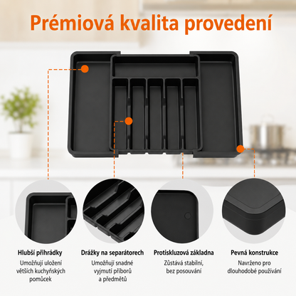 Rozšiřitelný organizér na příbory