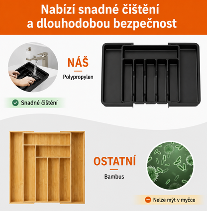 Rozšiřitelný organizér na příbory