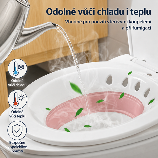 Dámská toaletní pomůcka pro hygienu a asistenci pro seniory